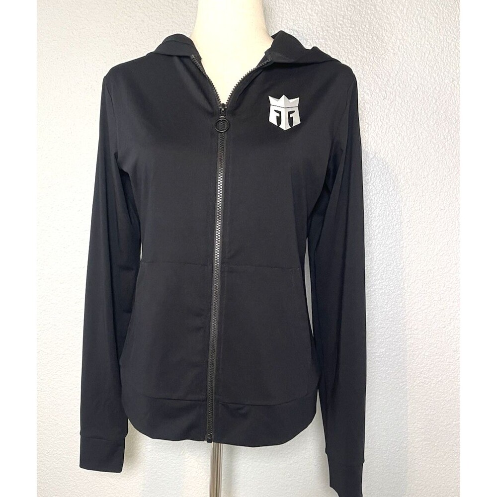 Reign Total Body Fuel womens blk zipped hoodie sz M NWOT workout athleisure gym